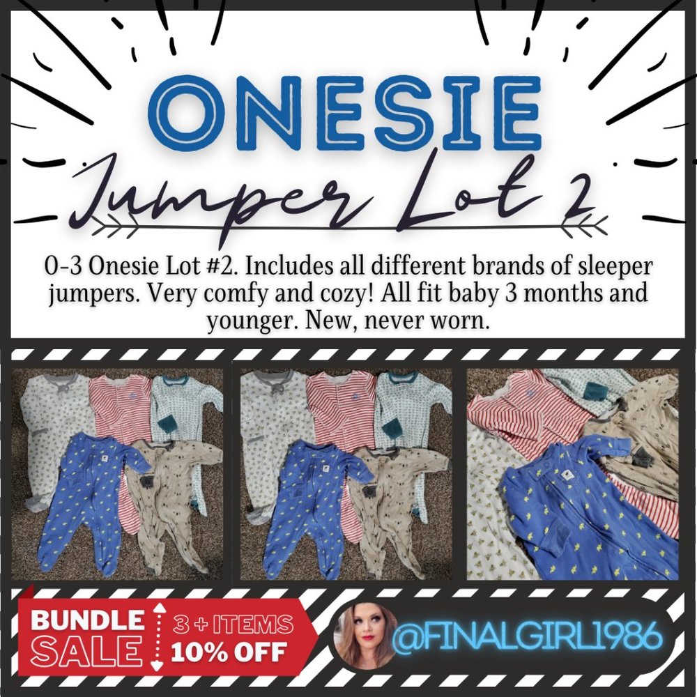 0-3 Months Baby Jumper One Piece Suits Lot 2